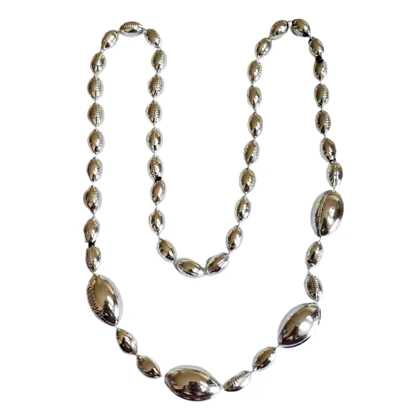 COPY - VTG Fashion Sports Jewelry Unisex Silvertone Football Necklace Sports Fa… - Picture 2 of 5